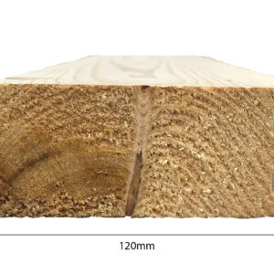 Logs with double grove 120mm